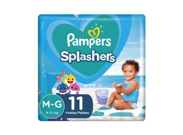 PAMPERS SPLASHERS - TALLE XG- 10 PAÑALES