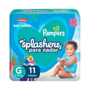 PAÑAL DE AGUA PAMPERS SPLASHERS - TALLE G (9-13KG) - 11 PAÑALES