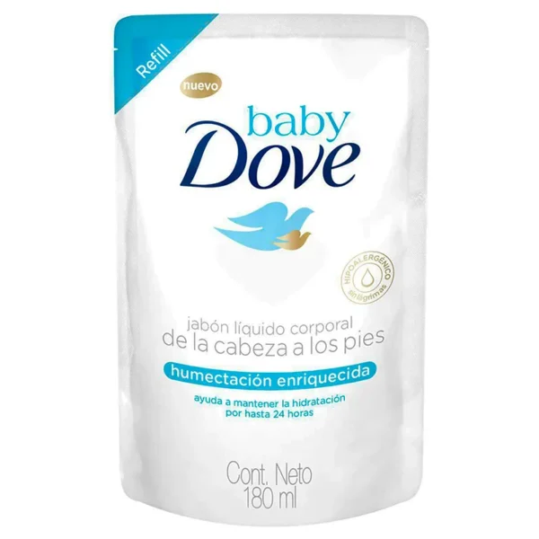 Dove Baby Jabon Liquido Humectacion Enriquesida Repuesto X180ml
