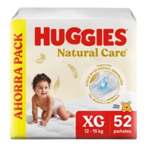 PAÑALES HUGGIES NATURAL CARE CR XG x 52 AHORRP