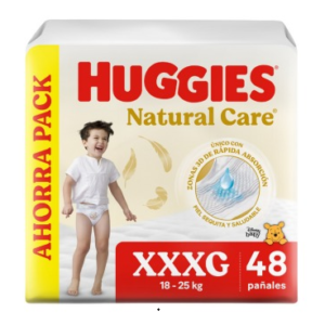 PAÑALES HUGGIES NATURAL CARE XXXG x 48 AHORRP