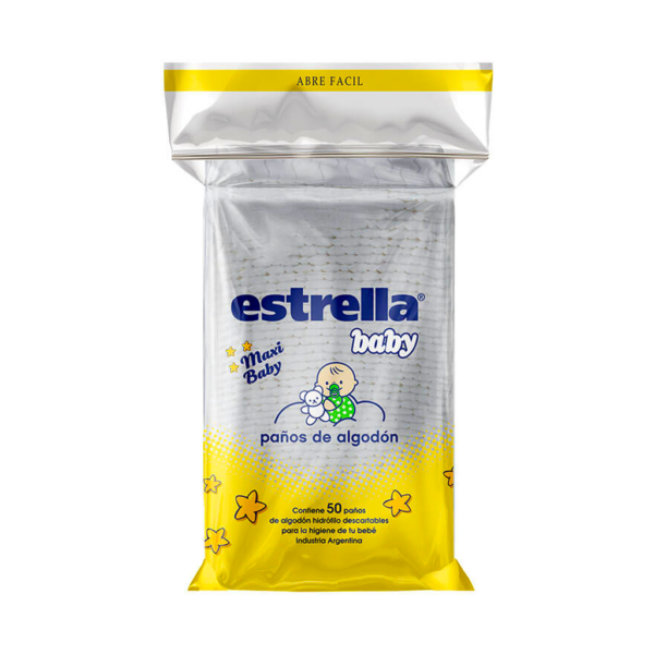 PAÑOS ESTRELLA MAXI BABY 50 UN X 12