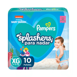 PAÑAL DE AGUA PAMPERS SPLASHERS - TALLE XG (11-17KG) - 10 PAÑALES