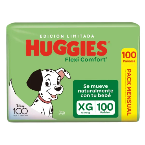 Pañales Huggies Flexi Comfort Pack Mensual Xg X100