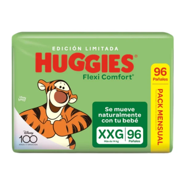 Pañales Huggies Flexi Comfort Pack Mensual Xxg X96