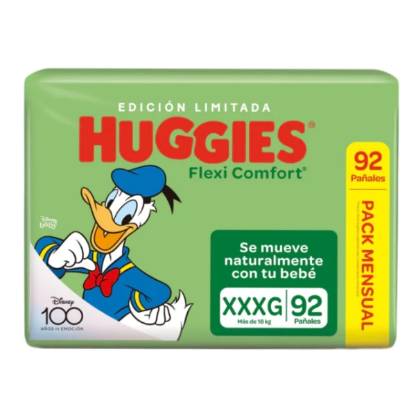 Pañales Huggies Flexi Comfort Pack Mensual Xxxg X92