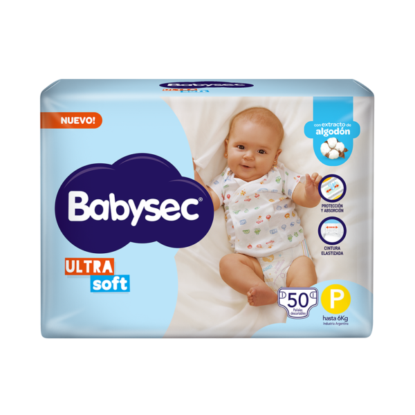 Pañal Babysec Ultra Soft P X 50/3