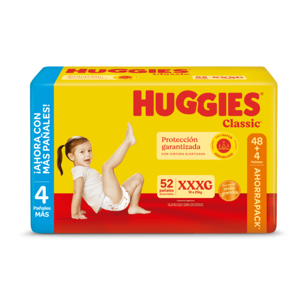 Pañal Huggies Classic Xxxl Ahorro 2×52 2024 Mas