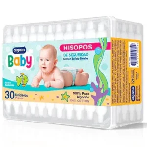HISOPO BABY CON SEGURIDAD ALGABO X 30 UNIDADES