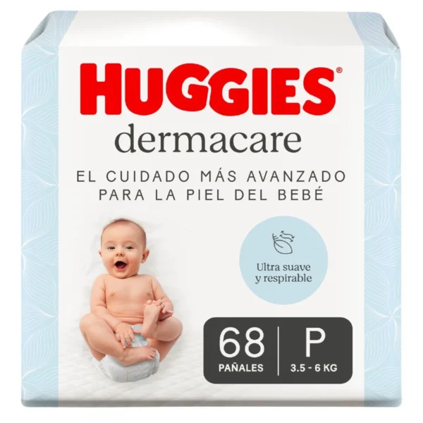 Pañales Huggies Dermacare P X68 (De 3,5 a 6kg)