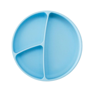 PUNTI PLATO REDONDO DE SILICONA CON DIVISIONES - COLOR: SKY BLUE