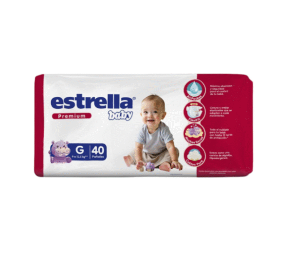 Pañal Estrella Baby Premium Grande Hiperpack 4 X 40