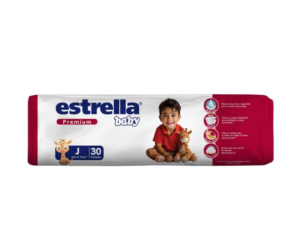 Pañal Estrella Baby Premium Junior Hiperpack 4×30