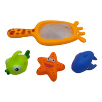 Animalitos Para La Bañera Del Bebe Con Red De Pesca Bx15 Color Jirafa