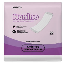 Nonino Apósito Para Incontinencia Fuerte X 6 Paquetes De 20 Unidades C/cinta Adh
