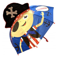 Paraguas Infantil Diseño 3D Pirata Reforzado Niños