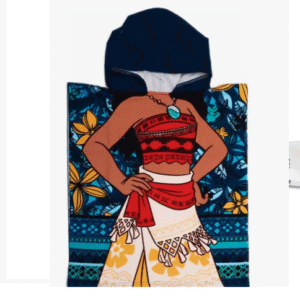 Poncho De Toalla Capucha Microfibra Piñata Licencia Oficial Moana 50 x 120 cm