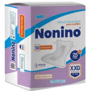 Nonino Pañal Recto XXG Extra Extra Grande X 2 Paquetes De 50 Unidades