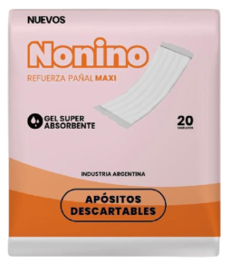 Nonino Apósito Refuerza Pañal Maxi X 6 Paquetes De 20 Unidades