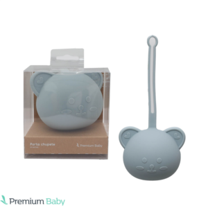 GUARDA CHUPETE PREMIUM BABY BEAR DUSTY BLUE