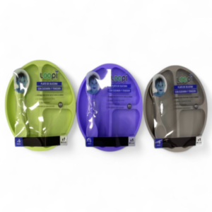 Loopi Plato Silicona Con Cubiertos