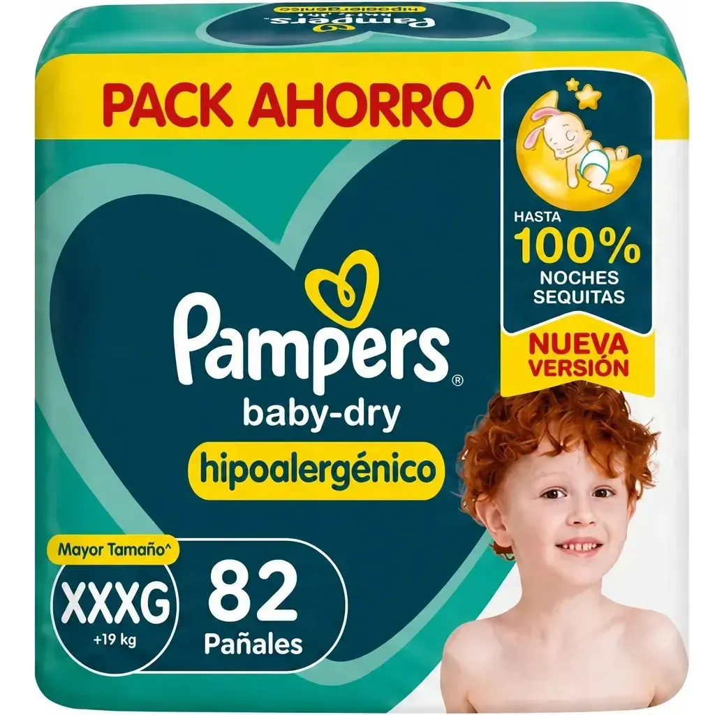 PAMPERS BABYDRY XXXG X 82 PACK MENSUAL