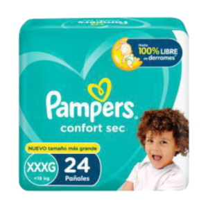Pampers CONFORT SEC +19Kg  Xxxg 24 X 8