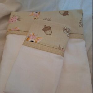 SABANA CUNA CHARRIOT - MEDIDAS 1.20mts X 60cm  BAMBI (percal 144 hilos)