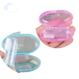 Cepillo Dental Bebe Masajeador Silicona Dedal Con Estuche Loopi Love