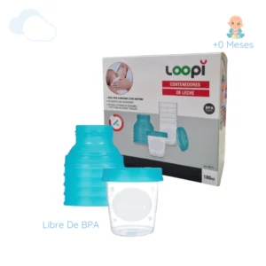 Contenedor De Leche Materna X6 180 Ml Vasos Tapas Love