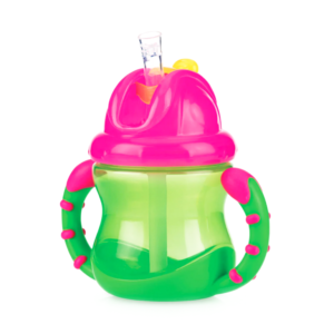 Nuby Vaso Con Manijas Y Sorbete Antiderrame, Con Tapa Deslizante 2