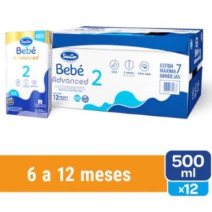 Sancor Bebe Liquida 2 Advance Brick x 500ml x 12 (6-12 meses) PACK CERRADO