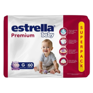 Pañal Estrella Baby Premium G x 60 (9 a 12.5kg)