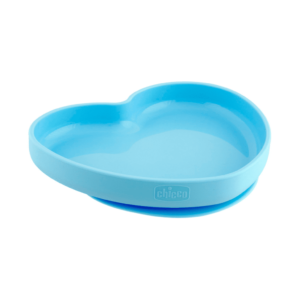 CHICCO PLATO SILICONA CORAZON CELESTE