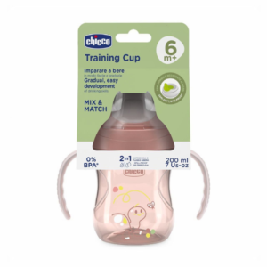 CHICCO VASOS TRAINING NENA (2en1 Antigoteo o flujo libre) 200ML