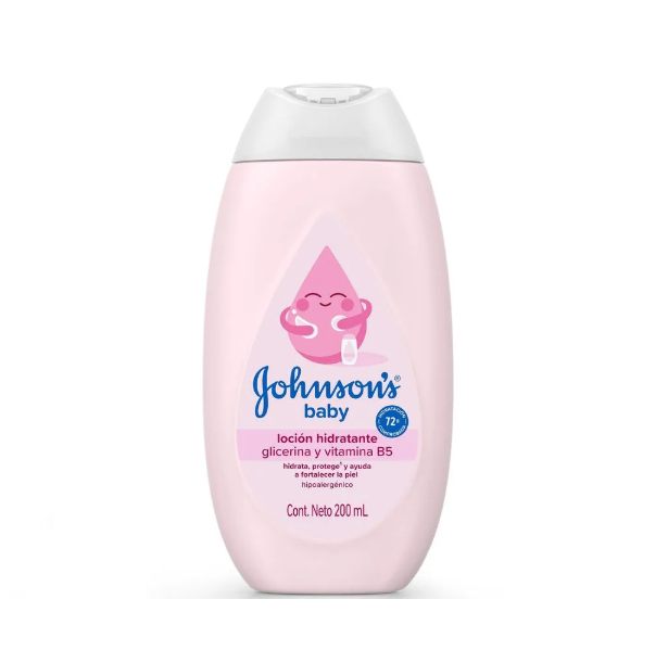 CREMA HIDRATANTE PARA BEBÉ JOHNSONS X 200 ML PARA EL CUERPO Y ROSTRO (ROSA)