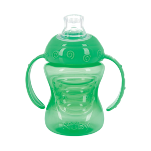 NUBY VASO CON MANIJAS Y BOQUILLA DE SILICONA 240ML X1