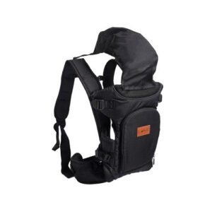 4012-01 LOVE MOCHILA PORTA BEBE 3 EN 1 CON CAPUCHA NEGRO