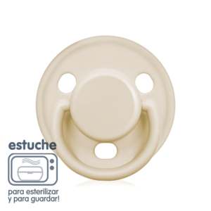 Chupete Tetina Silicona Redondo T. 1 Neutro + Estuche para esterilizar #32111