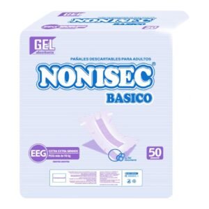 NONISEC PAÑAL ADULTO XXG BASICO C/GEL X 50 Unid. (+ DE 100 KG)