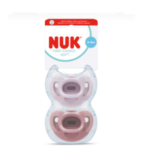 NUK SET CHUPETES FIRST CHOICE SOFT 0-6M - Variable: VIOLETA/ROJO