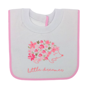 PILIM BABERO ESTAMPADO CON CUELLO DE REEB. ABROJO. - ROSA