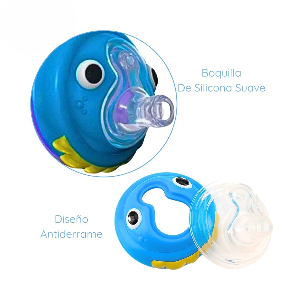 NUBY VASO MONSTRUO CON BOQUILLA DE SILICONA Antiderrame Con Manijas 210ml +4m Nuby - Image 5