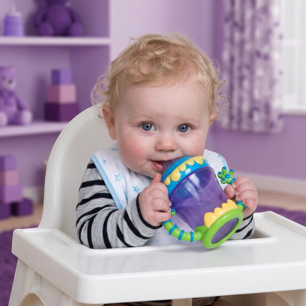 NUBY VASO MONSTRUO CON BOQUILLA DE SILICONA Antiderrame Con Manijas 210ml +4m Nuby - Image 8