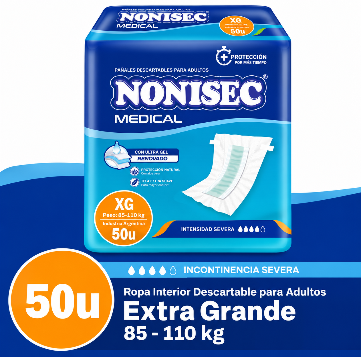 NONISEC MEDICAL PAÑAL ADULTO XG X 50