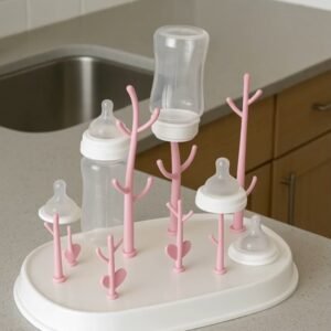 Escurridor de Mamadera Secador Bosque - Baby Innovation Rosa/Aqua